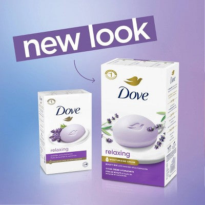 Dove Beauty Relaxing Bar Soaps Lavender Oil & Chamomile 30oz/8pk - Imperfect Box