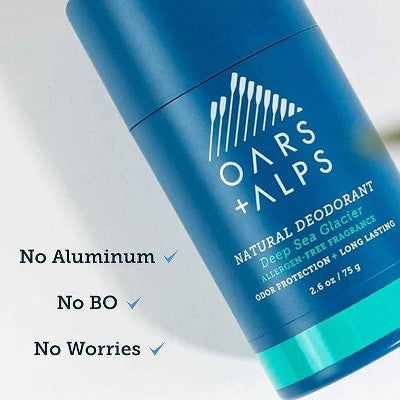OARS + ALPS Men's Sensitive Roll-On Natural Deodorant Deep Sea Glacier 2.6oz - New