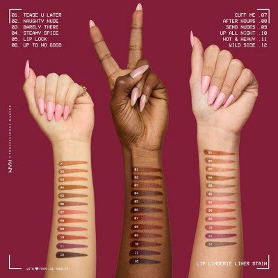 NYX Professional Makeup Lip Lingerie Lip Liner Stain 09 Send Nudes 0.03 fl oz - Imperfect Box