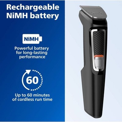 Philips Norelco Series 3000 Multigroom All-in-One Men's Rechargeable Electric Trimmer with 13 Attachments MG3740/40 - Imperfect Box