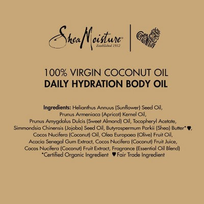 SheaMoisture Daily Hydration Coconut Body Oil 8 fl oz - Imperfect Container