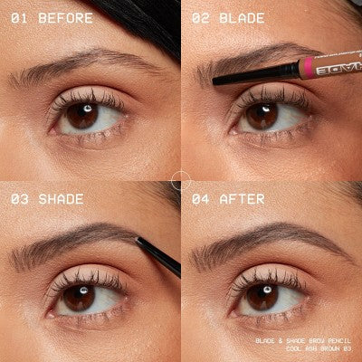 NYX Professional Makeup Brow Blade & Shade Nano Mechanical Brow Pencil Cool Ash Brown 0.002oz - Imperfect Box