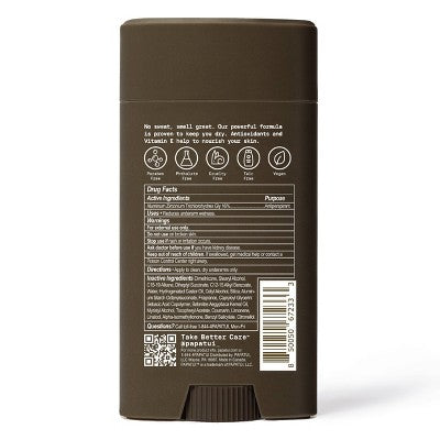 Papatui Triple Action Complex Men's Solid Antiperspirant Cedar Sport 48-Hour Sweat and Odor Protection 2.6oz - Imperfect Container