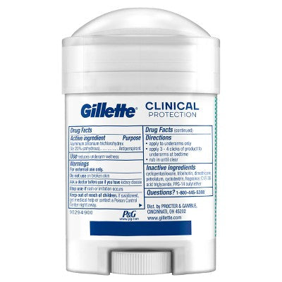 Gillette Clinical Soft Invisible Solid Ultimate Fresh Antiperspirant & Deodorant 2.6oz - Imperfect Box