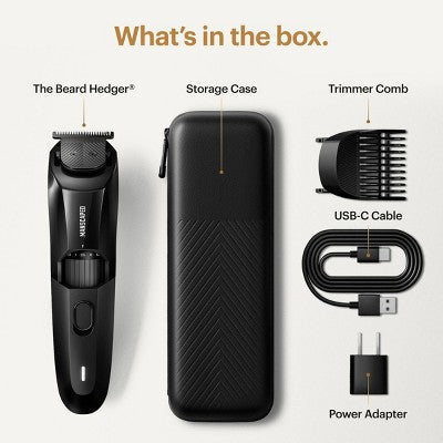 MANSCAPED The Beard Hedger SkinSafe Cordless Beard Trimmer, Waterproof Clippers for Facial Hair Shaving - Imperfect Box