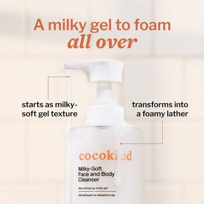 cocokind Ceramide Milk Face & Body Cleanser 13.5 fl oz - New