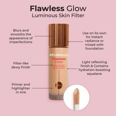 MCoBeauty Flawless Glow Luminous Skin Filter 2 1.01 fl oz - Imperfect Container