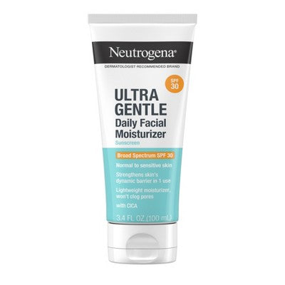 Neutrogena Ultra Gentle Daily Face Moisturizer SPF 30 3.4fl oz - Imperfect Container