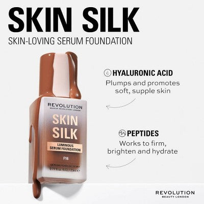 Makeup Revolution Skin Silk Serum Foundation F10N 0.77floz - New