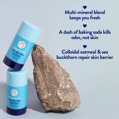 Megababe The Geo Deo Multi-Mineral Daily Solid Deodorant 2.6oz - New