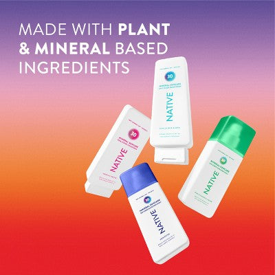 Native Mineral Sunscreen with Zinc Oxide Pear & Coconut Water SPF 30 7oz - Imperfect Container