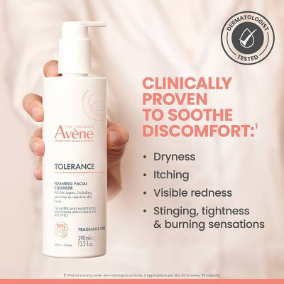 Avene Tolerance Foaming Facial Cleanser 13.2 fl oz - Imperfect Container