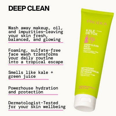 Pacifica Kale Detox Deep Cleansing Face Wash Scented 5 fl oz - Imperfect Container