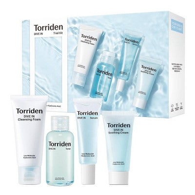 Torriden DIVE IN Korean Skincare Trial Travel Kit for Hydration and Skin Strengthening - New