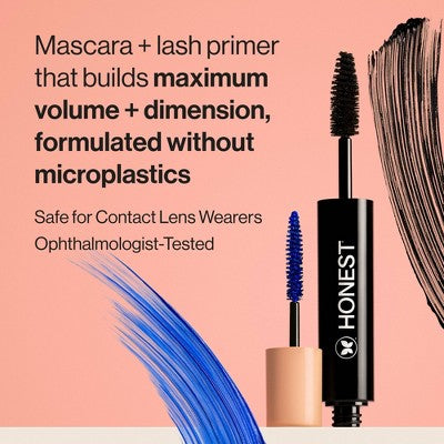 Honest Beauty Extreme Volume Mascara + Bold Lash Primer Black 0.27 fl oz - Missing Box