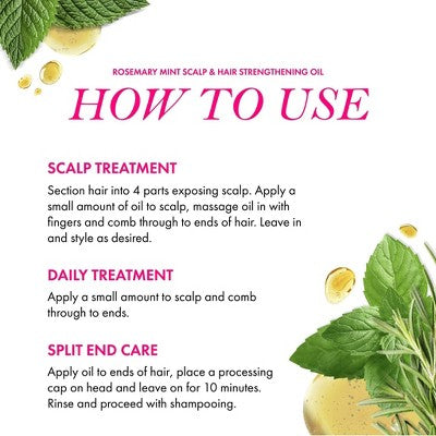 Mielle Organics Rosemary Mint Scalp & Strengthening Hair Oil 2 fl oz - Imperfect Container