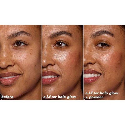 e.l.f. Halo Glow Powder Filter Foundation Tan Warm 0.35oz - Imperfect Box