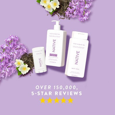 Native Body Wash Lilac & White Tea  36 fl oz - Imperfect Container