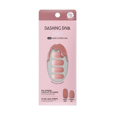Dashing Diva Glaze Semi-Cured Gel Nail Polish Strips Jelly Glaze 32ct - New - Osadia Concept Store