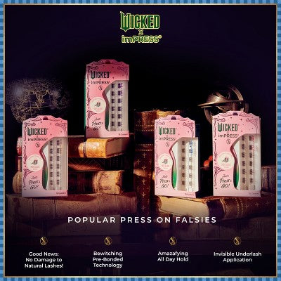 KISS Products Wicked X imPRESS Press-On Self Adhesive False Eyelashes Ozspresso 12ct - New - Osadia Concept Store