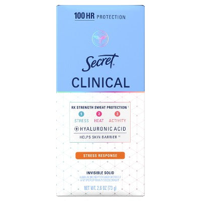 Secret Clinical Strength Invisible Solid Antiperspirant & Deodorant 2.6oz - Missing Box