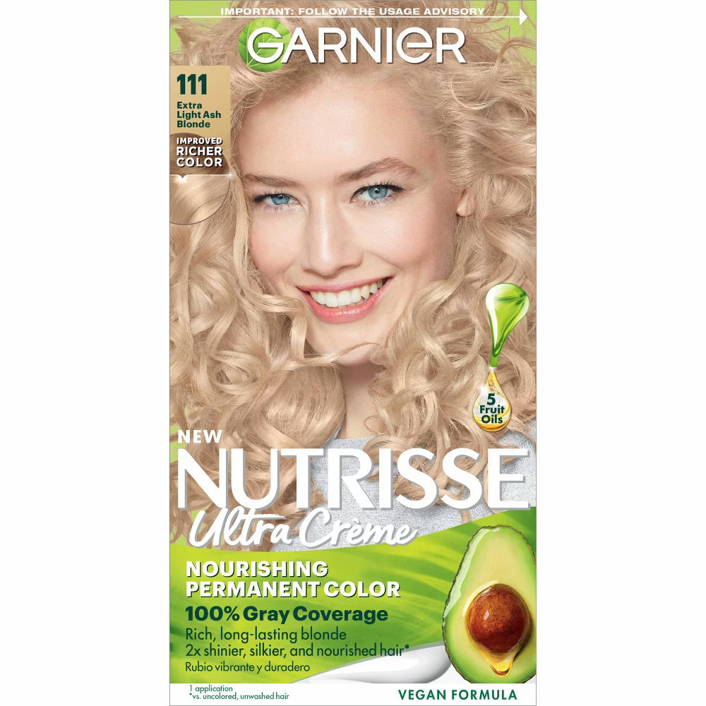 Garnier Nutrisse Ultra Color Nourishing Color Creme 111 Extra Light Ash Blonde