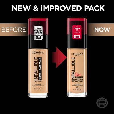 L'Oreal Paris Infallible 32HR Fresh Wear Foundation SPF 25 405 Porcelain 1 fl oz - New