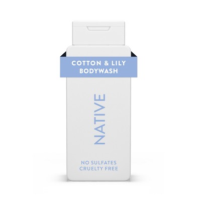Native Body Wash for Women & Men Cotton & Lily Sulfate Free 18 fl oz - Imperfect Container