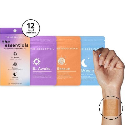 The Good Patch The Essentials Plant-Based Vegan Wellness Patch 12ct - New