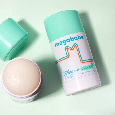 Megababe Soapy Pits Daily Solid Deodorant 2.6oz - Imperfect Container