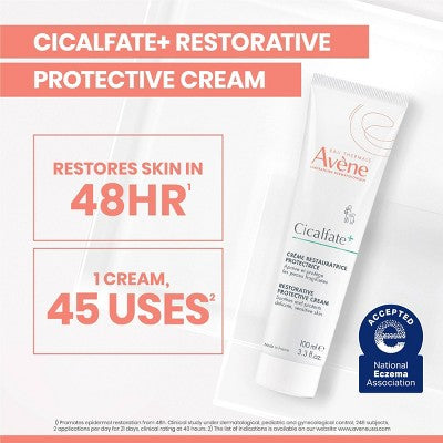 Avene Cicalfate+ Restorative Protective Face Cream Sensitive Skin 3.3oz - Imperfect Box