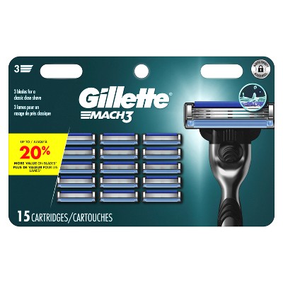 Gillette Mach3 Men's Razor Blade Refills 15ct - Imperfect Box
