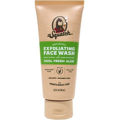 DR. SQUATCH Men's Natural Face Wash Cool Fresh Aloe 4oz - New