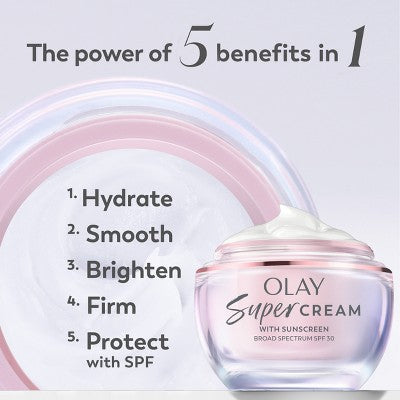 Olay Super Cream Ultra Lightweight Facial Moisturizer SPF 30 0.5oz - Missing Box