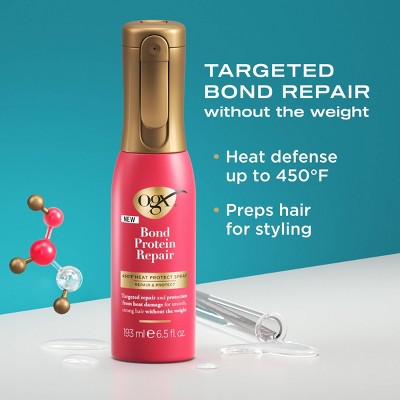 OGX Repair & Protect Bond Protein Repair 450F Heat Protectant Spray 6.5 fl. oz - Imperfect Container