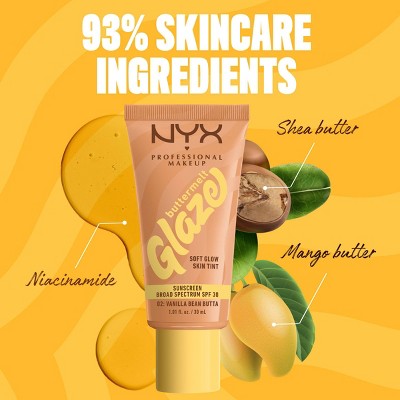 NYX Professional Makeup Buttermelt Glaze Skin Tint SPF 30 Vanilla Bean Butta 1.01 fl oz - Imperfect Container