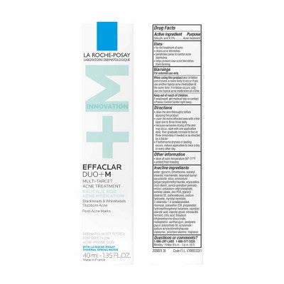 La Roche Posay Effaclar Duo + M Multi Target Acne Treatment Travel Size 1.35 fl oz - Missing Box