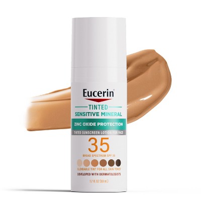 Eucerin Sensitive Tinted Mineral Face Sunscreen SPF 35 1.7 fl oz - Imperfect Box