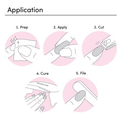 Dashing Diva Glaze Semi-Cured Gel Nail Polish Strips Starter Kit Lovely Pink 32ct - Imperfect Box