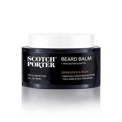 Scotch Porter Shea Butter & Biotin Conditioning Beard Balm 3 fl oz - New