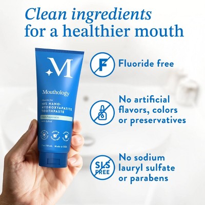 Mouthology 10% Nano Hydroxyapatite Toothpaste 4oz - Imperfect Box