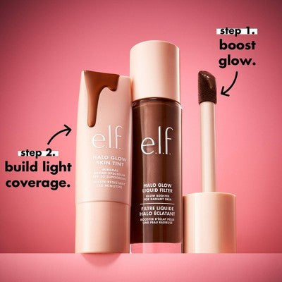 e.l.f. Halo Glow Liquid Filter Highlighter 00 Fair 1.06 fl oz - New