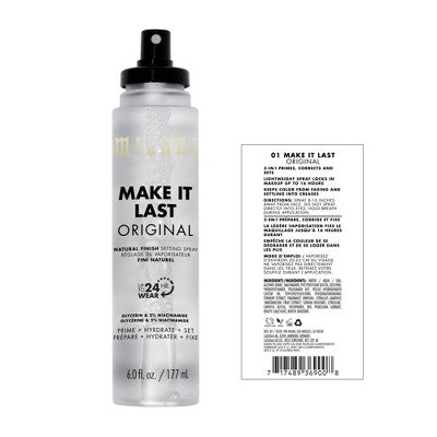 Milani Make It Last Original Natural Finish Setting Spray 6 fl oz - New