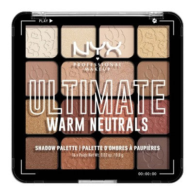 NYX Professional Makeup Ultimate Eyeshadow Palette Warm Neutrals 0.32oz - Imperfect Container