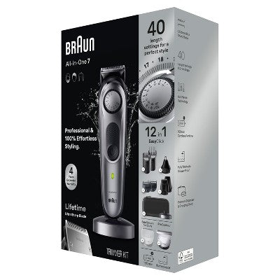 Braun Series 7 AiO7440 Rechargeable 12-in-1 Body, Beard & Hair Trimmer - Imperfect Box