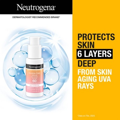 Neutrogena Invisible Daily Defense Sunscreen Face Serum SPF 60 1.7 fl oz - New - Osadia Concept Store