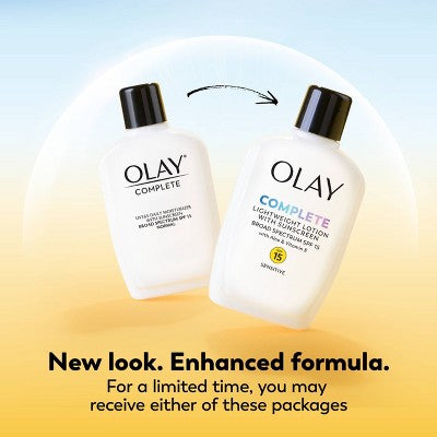 Olay Complete Face Lotion Moisturizer with Sunscreen Sensitive Skin SPF 15 6 fl oz - Imperfect Box