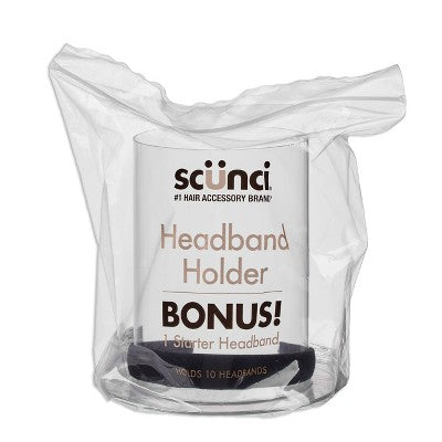 scünci Headband and Hair Accessories Organizer with Bonus Headband Clear 2pcs - New