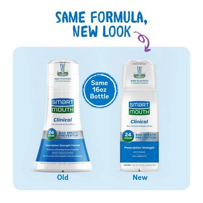 SmartMouth Advanced Clinical Formula Fresh Mint Activated Mouthwash 16 fl oz - New