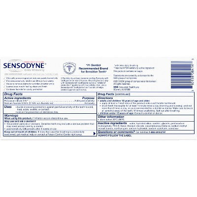 Sensodyne Extra Whitening Toothpaste 2pk - Imperfect Box